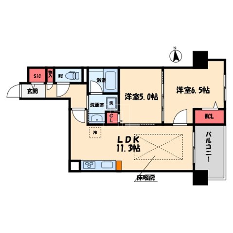 【大阪市中央区北久宝寺町のマンションの間取り】