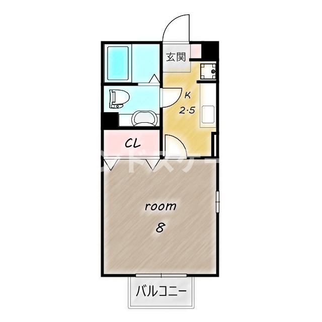 富岡市富岡のアパートの間取り