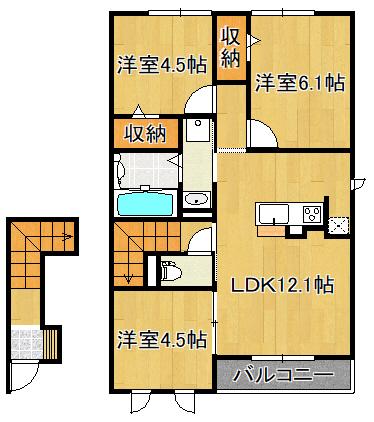 当麻寺MKコートIIの間取り