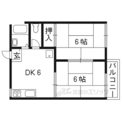 草津市野村のアパートの間取り