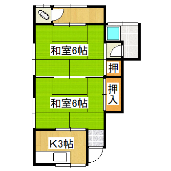 伊丹市南野のアパートの間取り