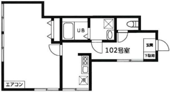 荒川区町屋のアパートの間取り