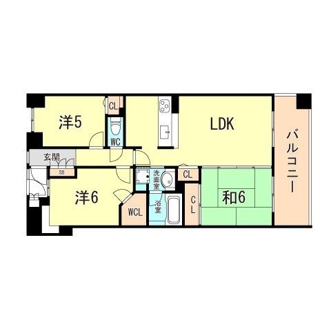 【神戸市垂水区舞子台のマンションの間取り】