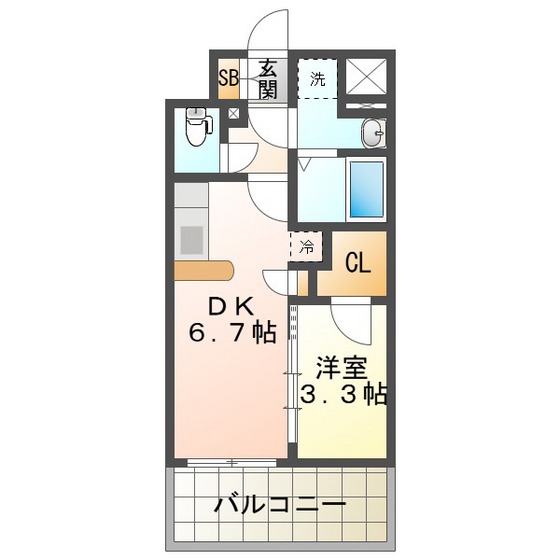 Ｓ‐ＲＥＳＩＤＥＮＣＥ四日市安島ａｌｏｇｇｉｏの間取り