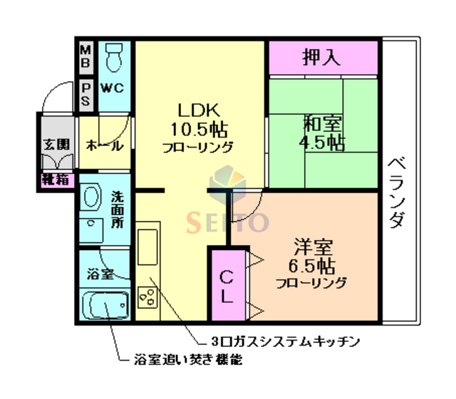 ラ・セーヌ蛍池の間取り