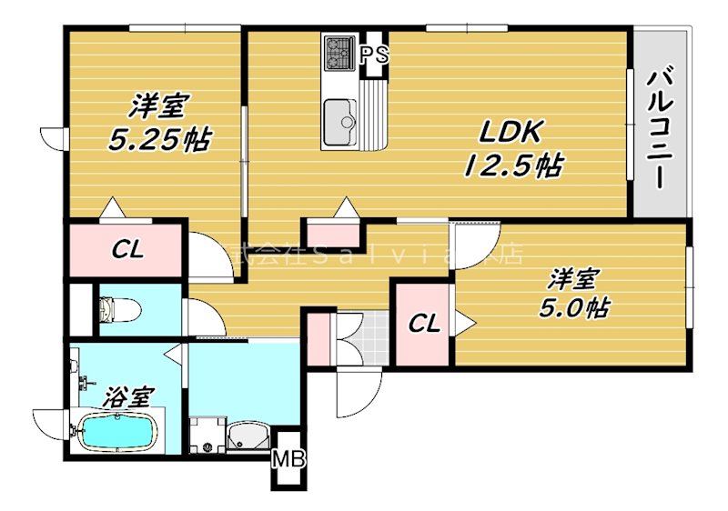 モンレーヴ三国ヶ丘の間取り