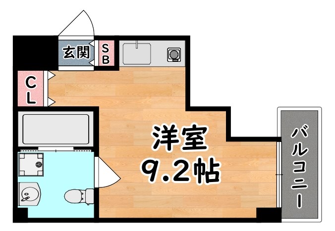 神戸市灘区城内通のマンションの間取り