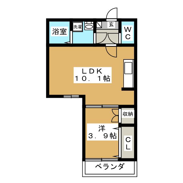 クレフラスト太子堂南Ａ棟の間取り