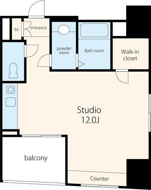 中央区銀座のマンションの間取り