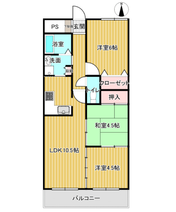 プレステージ姫路坂田町の間取り