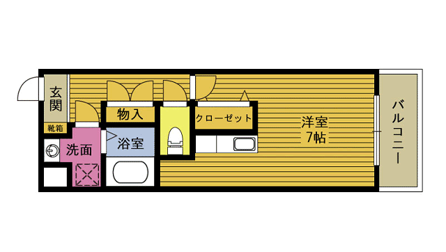 アンソレイエ・Ｋの間取り