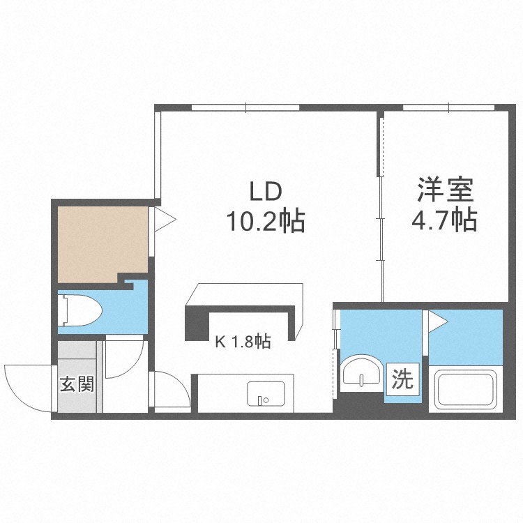 ＯＲＣＨＡＲＤ本通の間取り