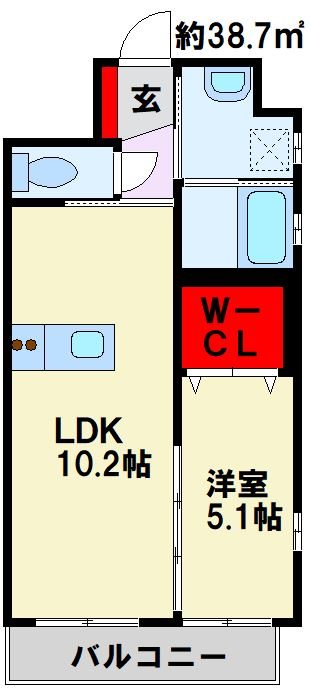 ルミエドール戸畑駅前の間取り