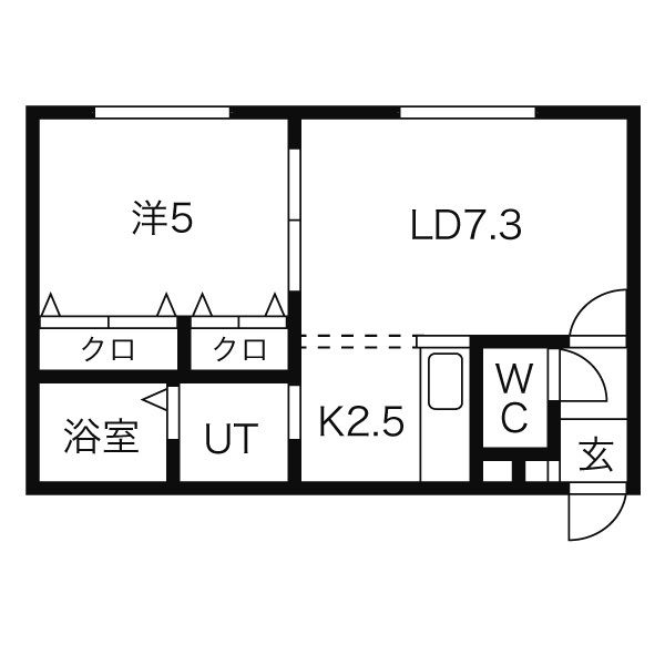 札幌市東区北十条東のマンションの間取り