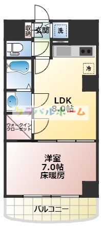 大阪市淀川区宮原のマンションの間取り