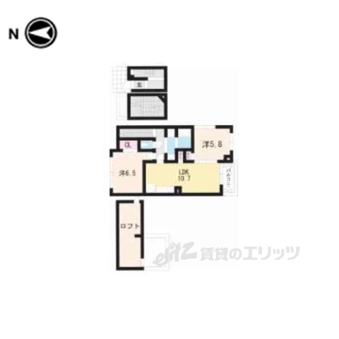 【東近江市建部日吉町のアパートの間取り】