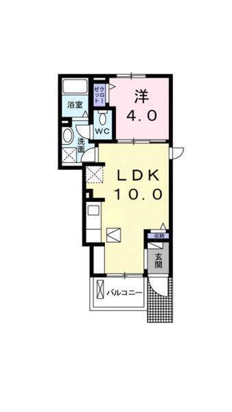 松山市宮西のアパートの間取り