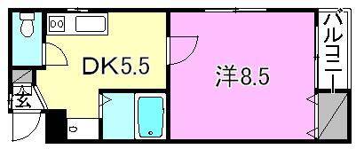 松山市正円寺のマンションの間取り