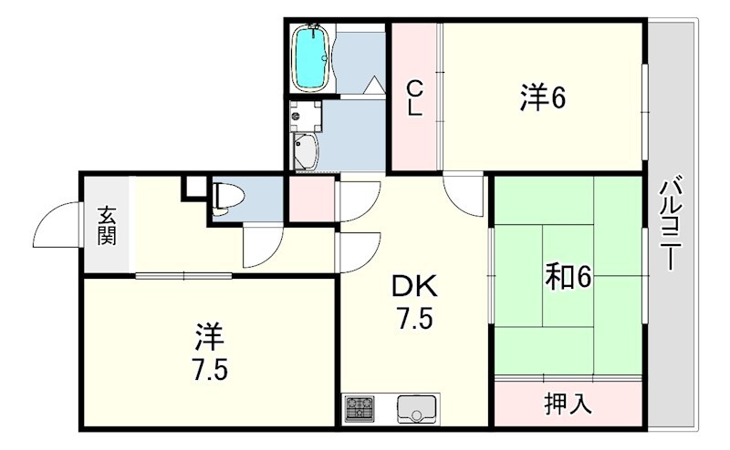 ハイツ清水の間取り