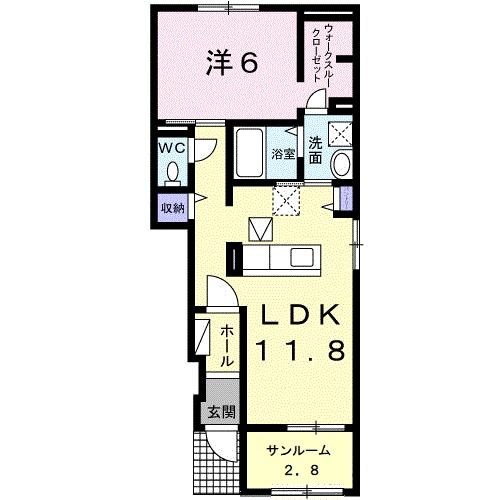スローライフ　Ｋ　IIの間取り