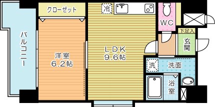 竪町センタービルの間取り