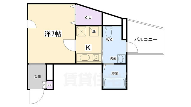 クレストコート二条城北の間取り写真