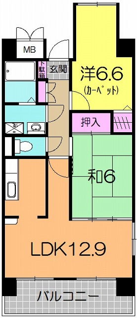 ディアコートNの間取り写真