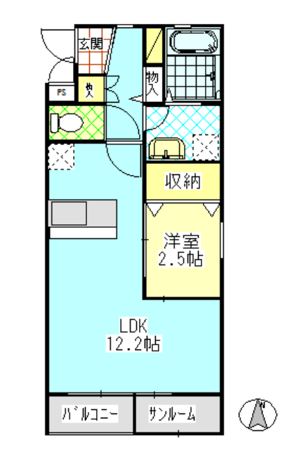 上越市寺町のマンションの間取り