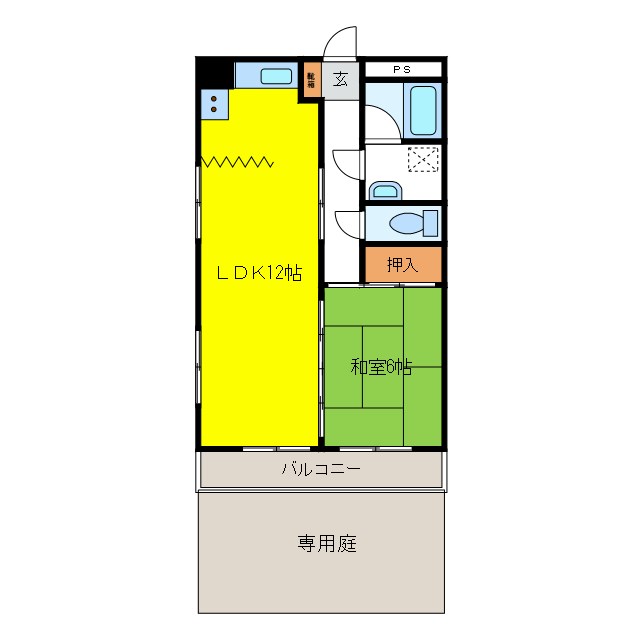 長野市大字栗田のマンションの間取り