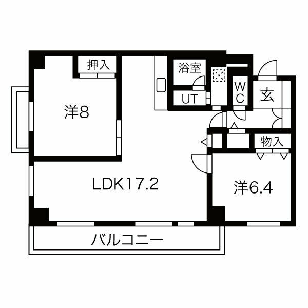 姫路市北条口のマンションの間取り