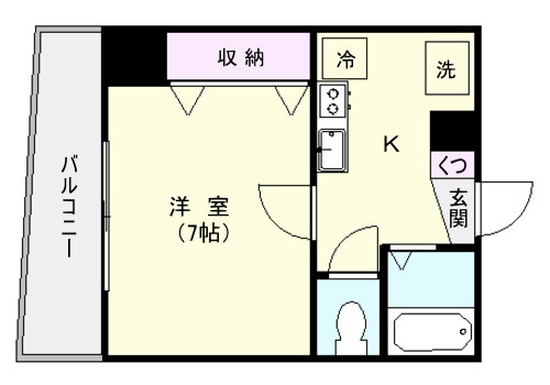 鹿児島市新照院町のマンションの間取り