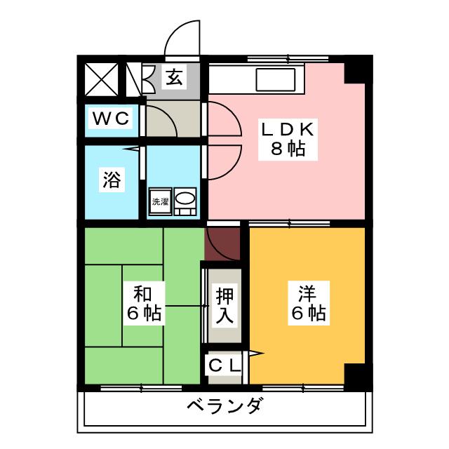 グリーンヒルズ上の間取り