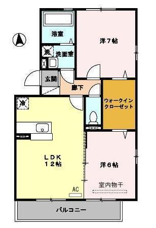 ヴェルドミュールＭ．Ｉ．Ｅ　Ｂ棟の間取り