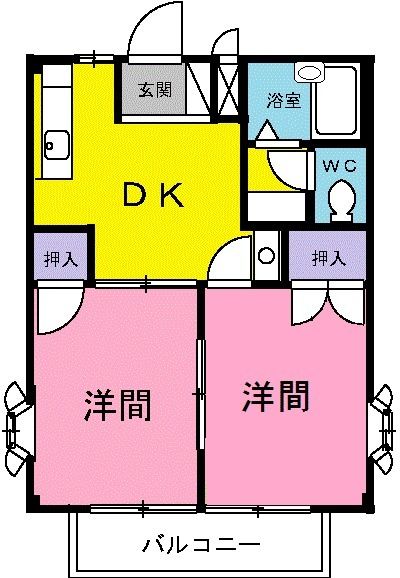 羽島市正木町須賀赤松のアパートの間取り