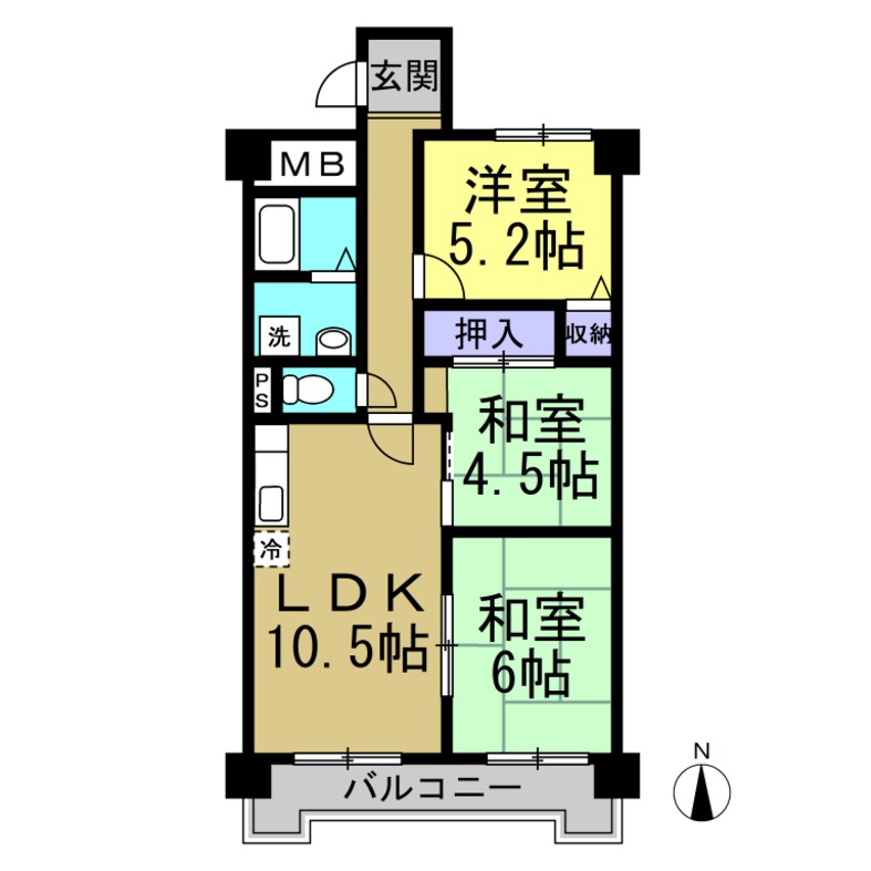 一光ロジェ朝倉の間取り