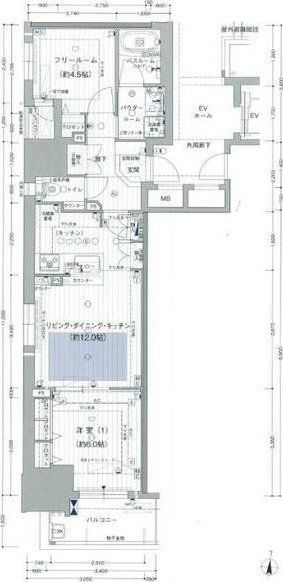 名古屋市中区丸の内のマンションの間取り