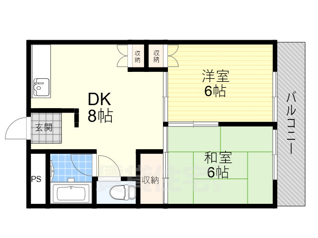 吹田市山田西のマンションの間取り