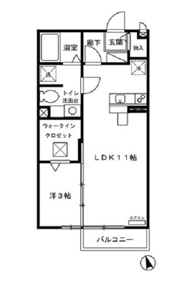 モナリエ平和台　Iの間取り