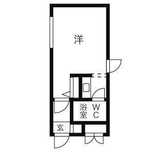 札幌市中央区南四条西のマンションの間取り