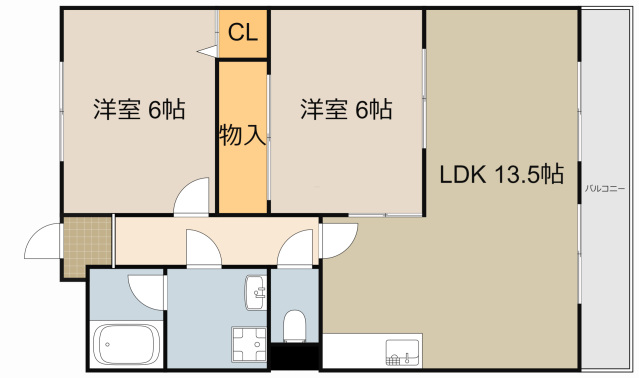 シャルム2番館の間取り