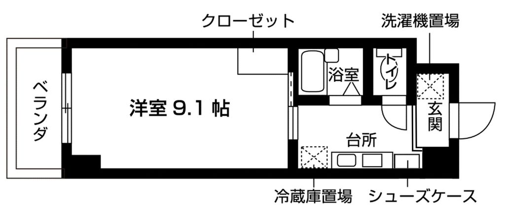 ヴァントゥール本厚木の間取り