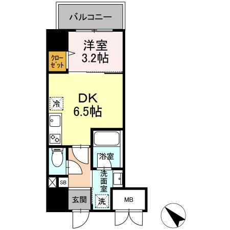 【横浜市鶴見区生麦のマンションの間取り】