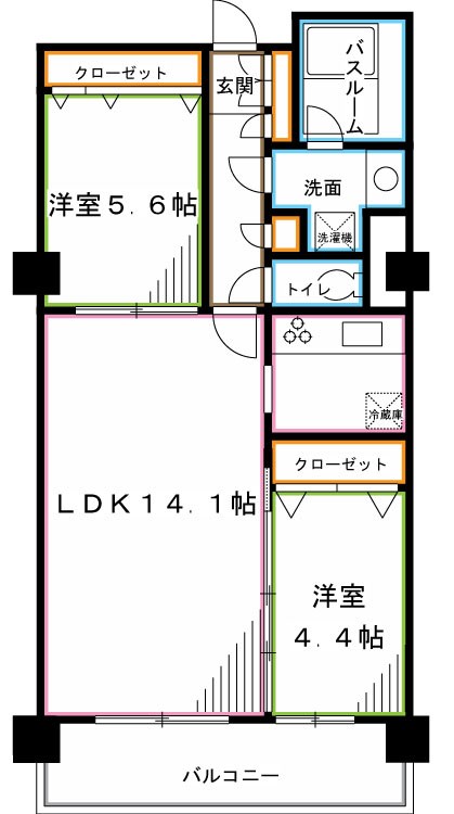 グランピラー高井戸の間取り