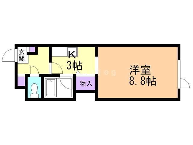 札幌市北区北二十三条西のマンションの間取り