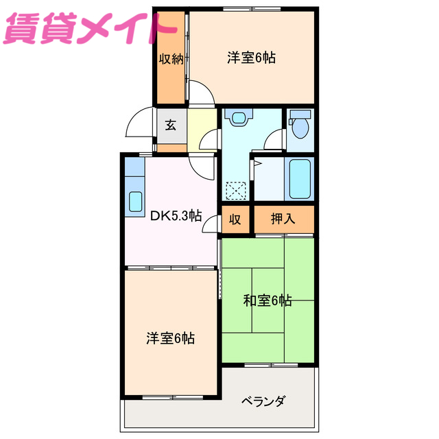 ホワイトピア江島台の間取り