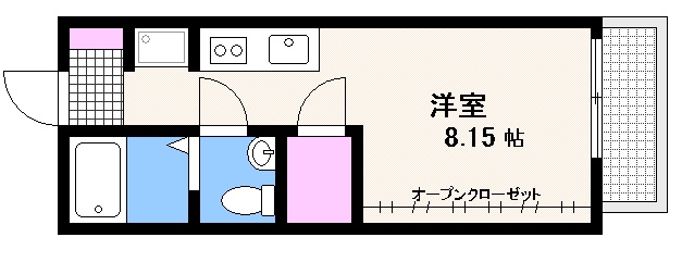 広島市西区草津東のアパートの間取り