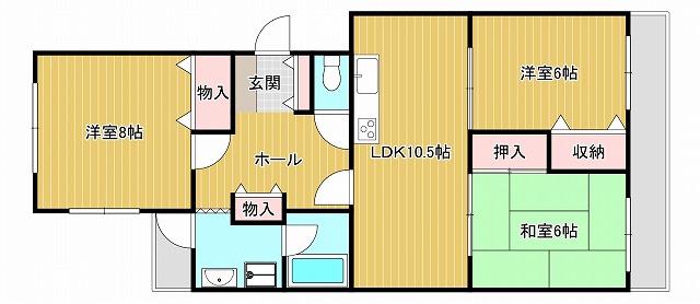 ハイツ仏天垣の間取り