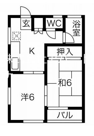 コーポ翠藍(すいらん)の間取り