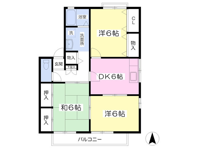 【ガーデンベルＡの間取り】