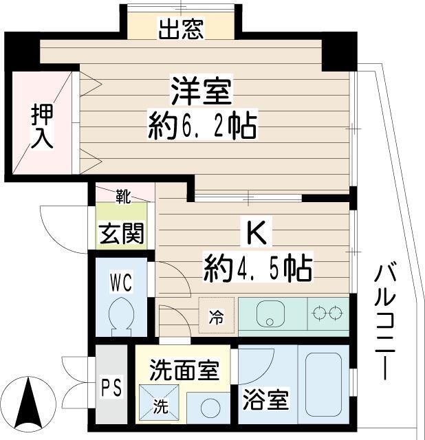 横浜市鶴見区潮田町のマンションの間取り